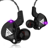 Auriculares deportivos con subwoofer y cable intrauditivo QKZ AK6 de 3,5 mm, longitud del cable: aproximadamente 1,2 m, 1 unidad, 1 par
